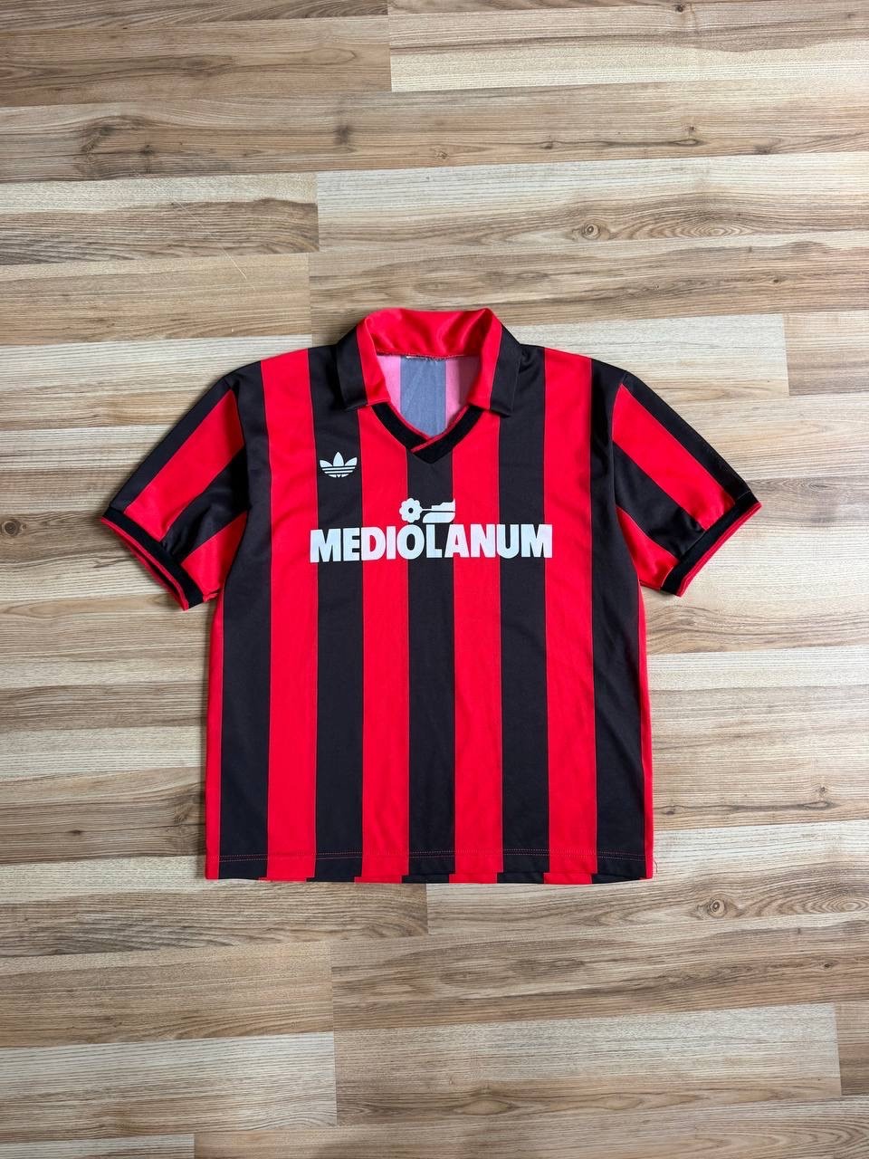 Vintage Adidas AC Milan 1988-1990 Mediolanum Football Jersey Shirt Rossoneri S