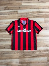 Vintage Adidas AC Milan 1988-1990 Mediolanum Football Jersey Shirt Rossoneri S