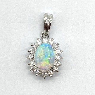 Ciondolo gioiello testa opale 0 43 ct platino 2333060