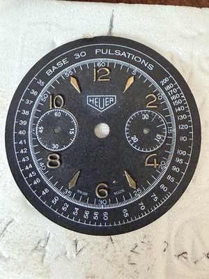 HEUER Zifferblatt Chronograph Landeron 34,20mm Chronograph Dial Vintage
