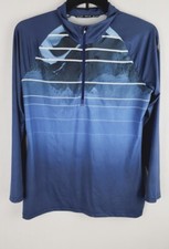 Spyder 1/4 Zip Pullover Performance Long Sleeve Shirt Blue Womens Large