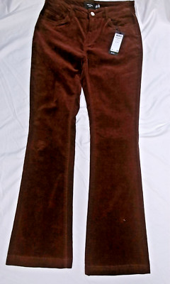 Vero Moda Denim Sz M/32 Coffee Bean Brown Flared Cordory PANTS NWT