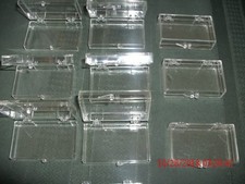 25 small plastic mini storage cases 11/4 in.x 2in.x1/2in. flip tops snaplocking