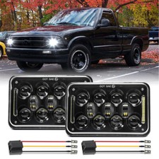 For Chevrolet S10 1995 1996 1997 4x6 Led Headlights Drl Hilo Sealed Beam Pair For Chevrolet S10 1995 1996 1997 4x6 Led Headlights Drl Hilo Sealed Beam Pair