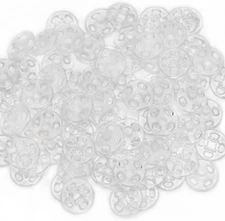 Betoplin 100 Sets Plastic Snaps Buttons, Clear Sew on Snaps Fasteners 