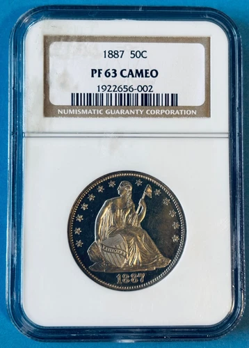 1887 Seated Liberty Half Dollar NGC Proof 63 CAMEO