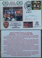 ARSENAL V DYNAMO KIEV CHAMPIONS LEAGUE 2003 FIRST DAY COVER