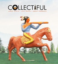 BARCLAY VINTAGE LEAD FIGURE - BAC 89 - INDIAN ON HORSE - RIFLE POINTING   344