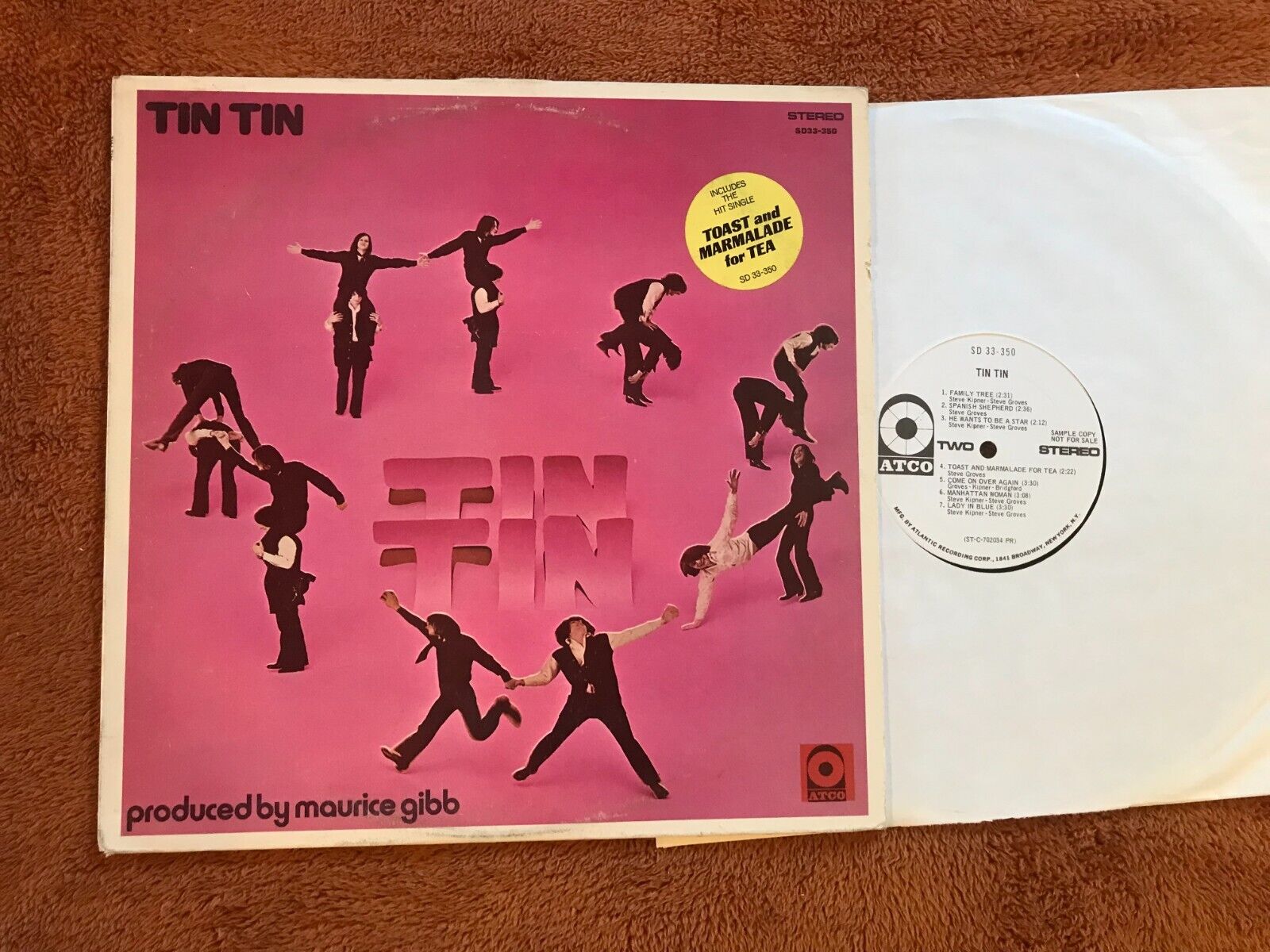 Tin Tin LP PROMO sd 33-350 original vinyl maurice gibb bee gees 1970 WLP NM s/t!