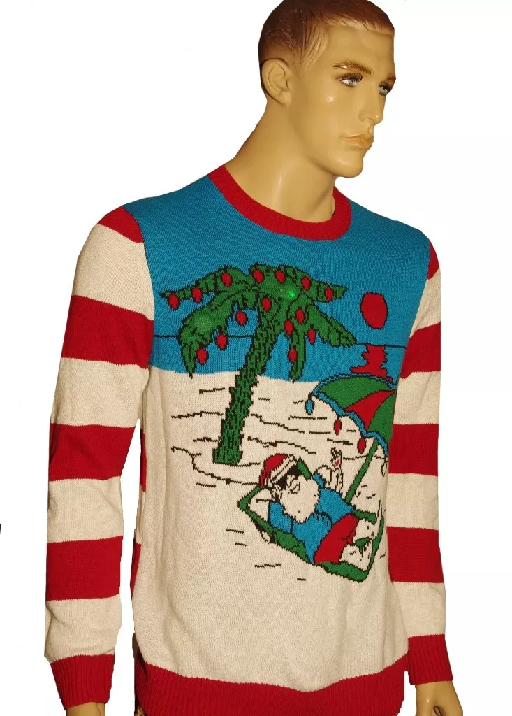 Lighted ugly top christmas sweater