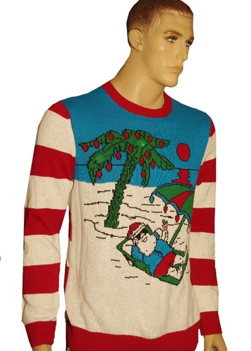 Mens SANTA CLAUS Beach BUM St Nick 