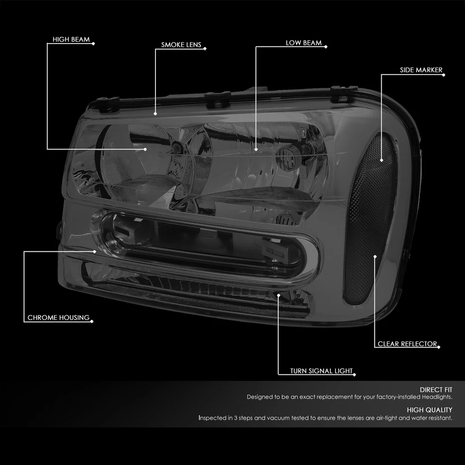 PARA CHEVY TRAILBLAZER SUV 2002-2009 FAROS AHUMADOS/CLAROS FAROS LÁMPARA Foto 2 de 4