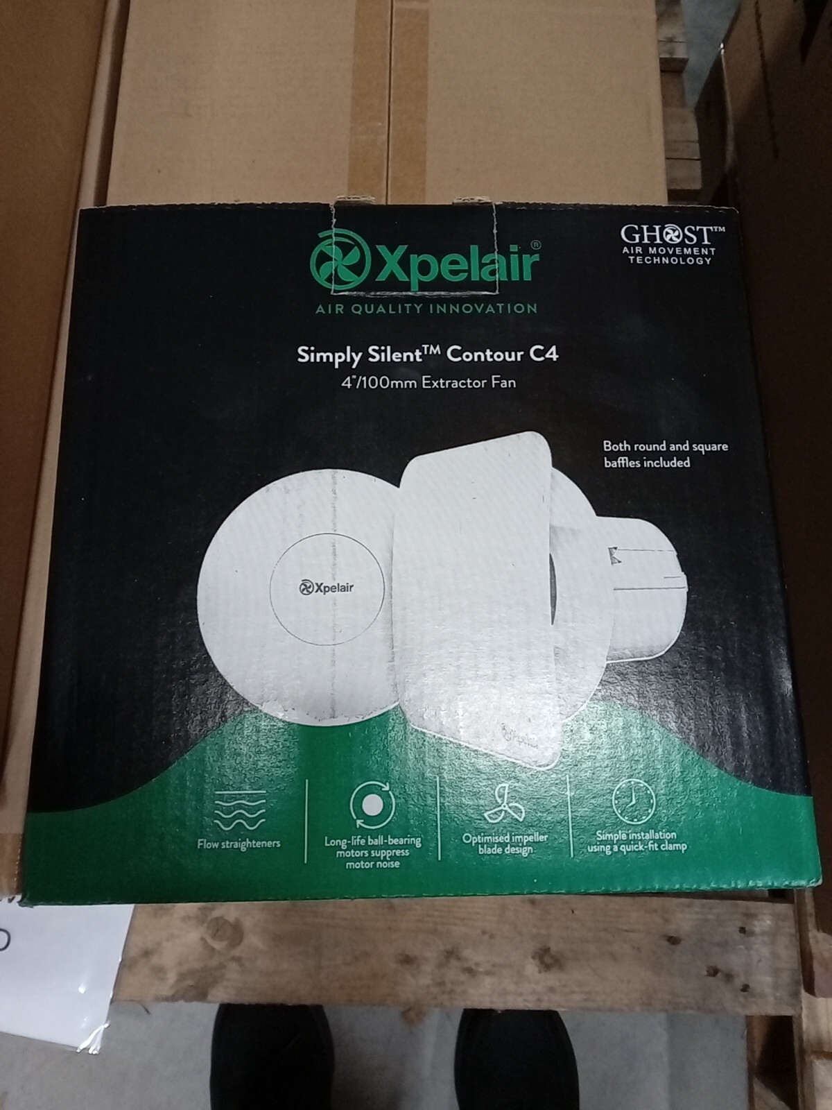 Xpelair C4PSR Simply Silent Contour Extractor Fan Pullcord 4""/100mm Bathroom