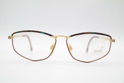 Vintage Mondi By Metzler 5324 360 Gold Brown Multicolor Oval Glasses NOS
