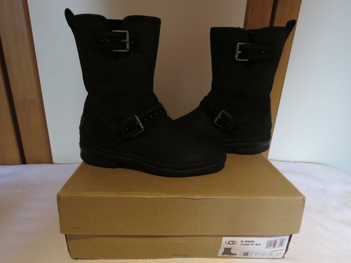 HOT Ugg Jenise Boots Black Leather UGG® AUSTRALIA JENISE