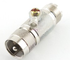 UHF Male to UHF Female Grounding Adapter Connector - USA Ham Radio Seller