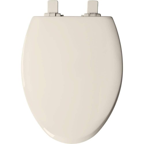 BEMIS Children's Potty Training Elongated Toilet Seat Enameled Wood in Biscuit - Picture 3 of 9