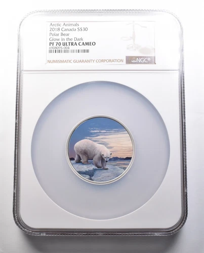 2018 Canada 30 Dollars Silver Arctic Animals Polar Bear PF70 UCAM NGC *7298