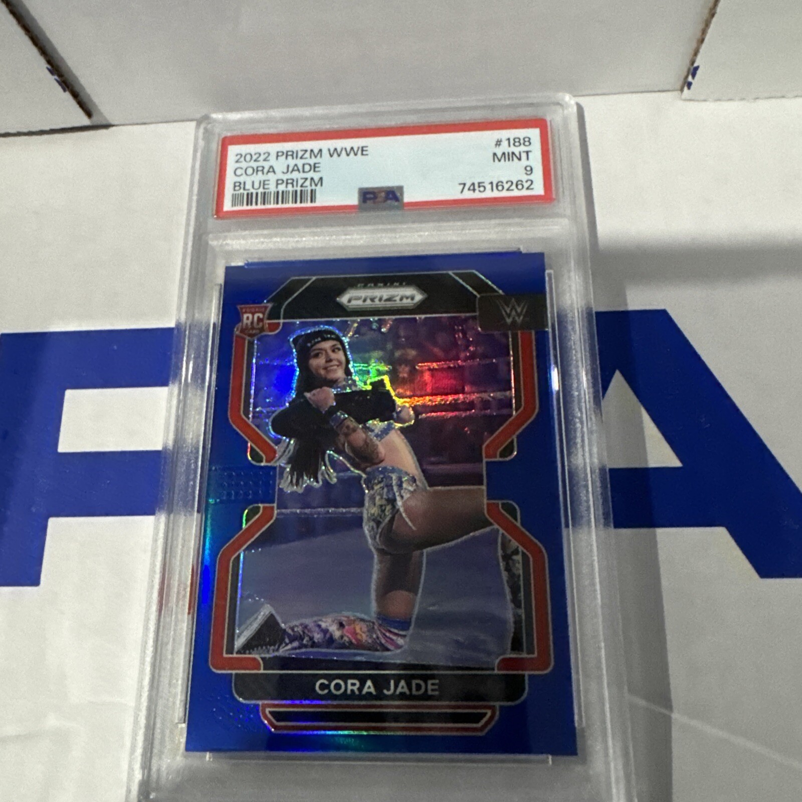 PSA 9 2022 Prizm WWE Cora Jade RC Blue Prizm /199 #188 Low Pop!