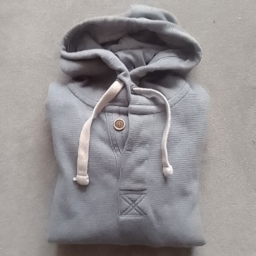 FAT FACE Herren Hoodie grau Waffelstoff Langarm Größe M Freizeit - Bild 2 von 9