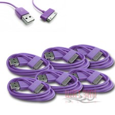 6 6FT USB SYNC DATA POWER CHARGER CABLE APPLE IPAD IPHONE 4S 4 IPOD TOUCH PURPLE