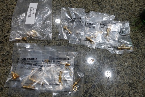 Lot of 11 PPE SMA 2705 Gold Pla Bulkhead Crimp Female For RG58/U & RG141/U RG143 - Picture 1 of 5