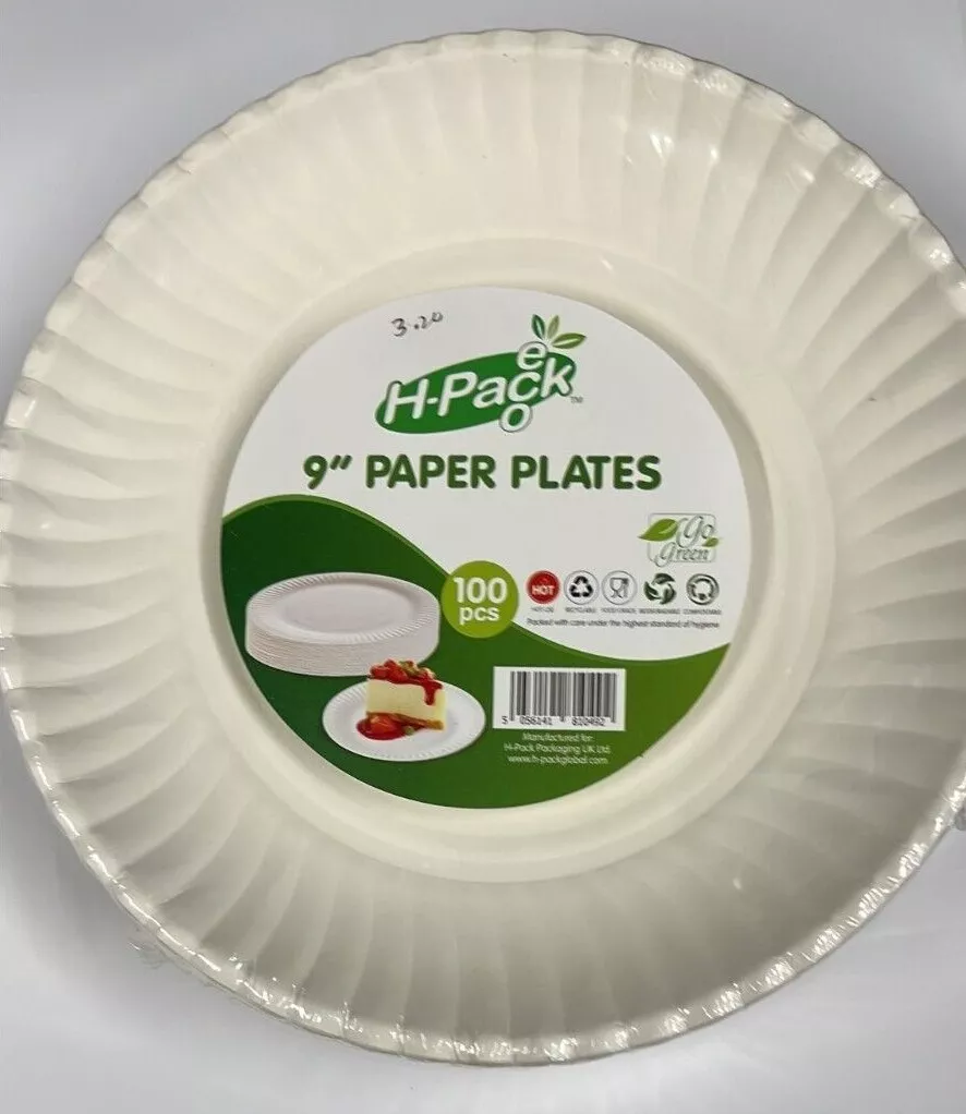 50pcs 3/5/6 Inch Disposable Plates Eco-Friendly Degradable Paper