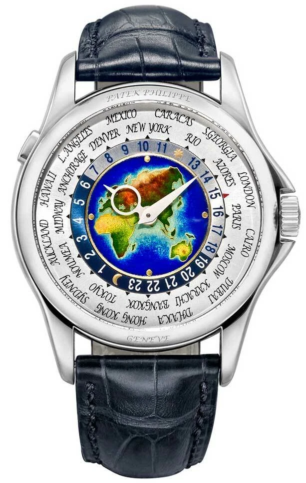 Patek Philippe — Patek Philippe NEW SEALED World Time Watch 18k White Gold Box/Papers 5131G