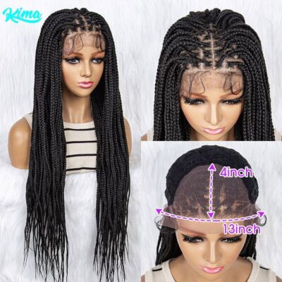 Braided Wigs Synthetic Braided Wigs Knotless Box Braids Wig 13x4 Lace Front Wigs