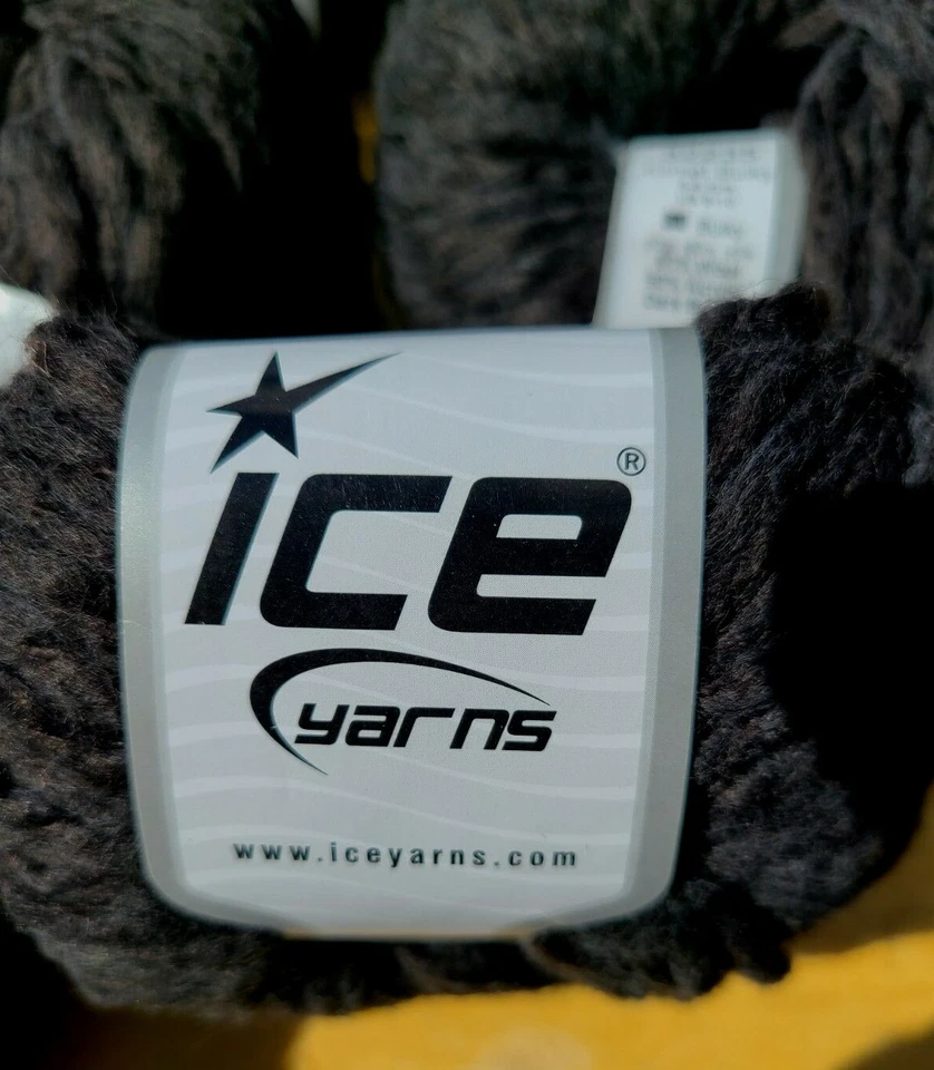 HILO 8 madejas de marrón oscuro ICE clima voluminoso 50% lana 50% acrílico 50 gr 60 m ea Foto 2 de 4