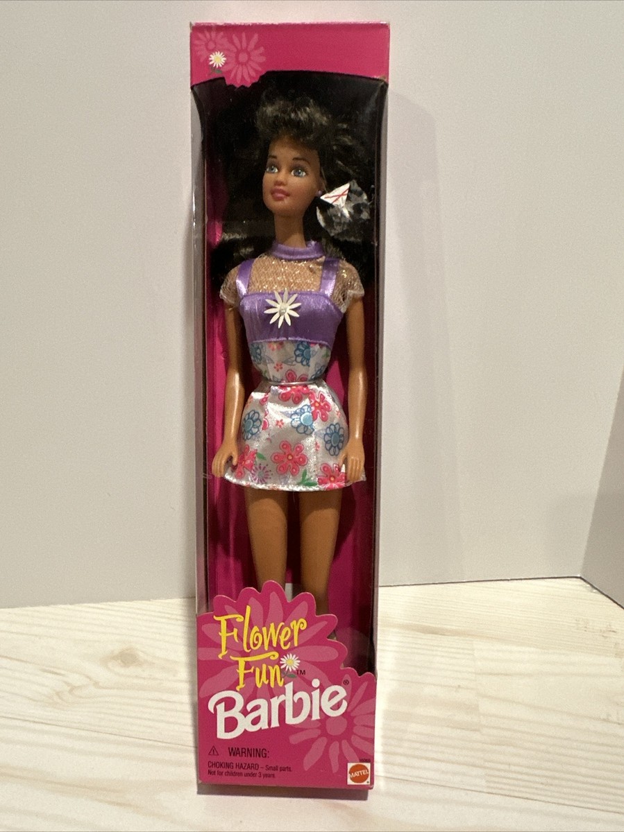 Flower Fun Teresa Barbie Doll 1996 Mattel Brunette Doll New Sealed