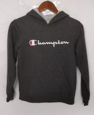 Champion Boys Long Sleeve Classic Hooded M Dark Gray Kids Clothes