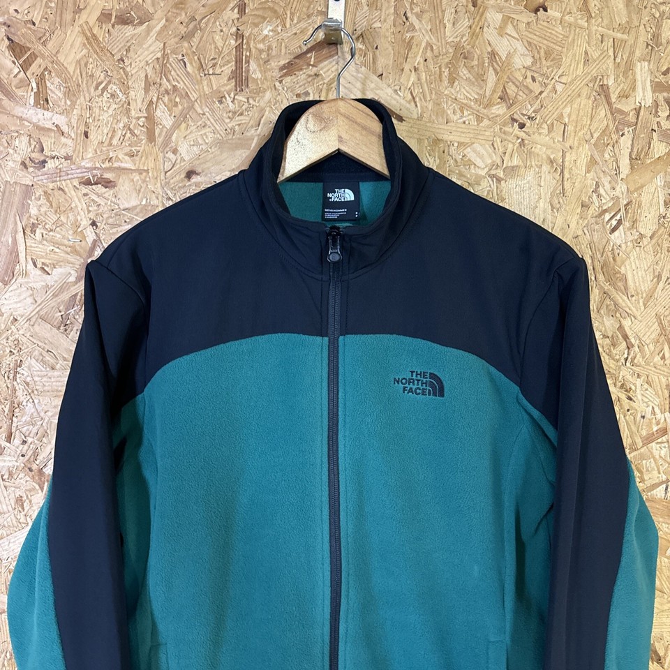 Mens The North Face Fleece Jacket Denali Size Small Green Black Full