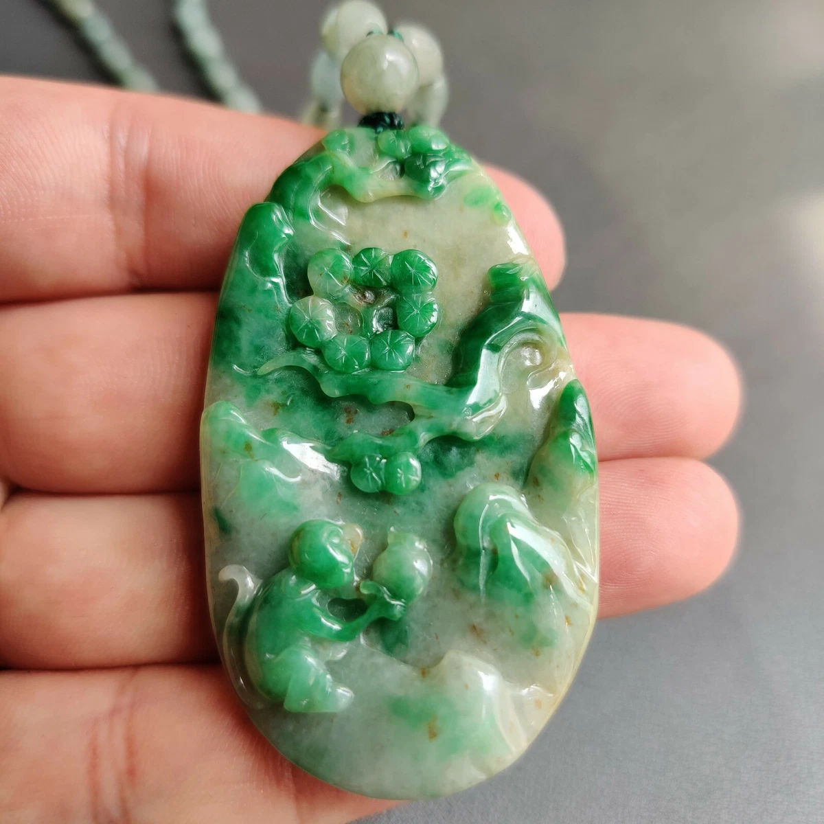 Jade 2024 monkey pendant