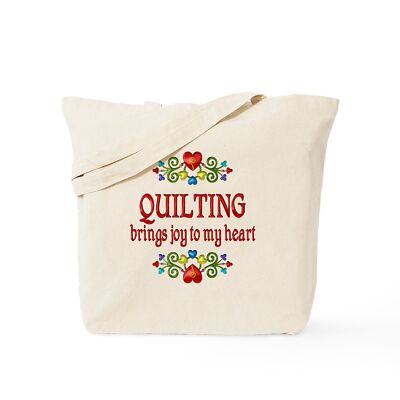 CafePress Quilting Joy Natural Canvas Tote Bag, Cloth Shopping Bag (807065649)
