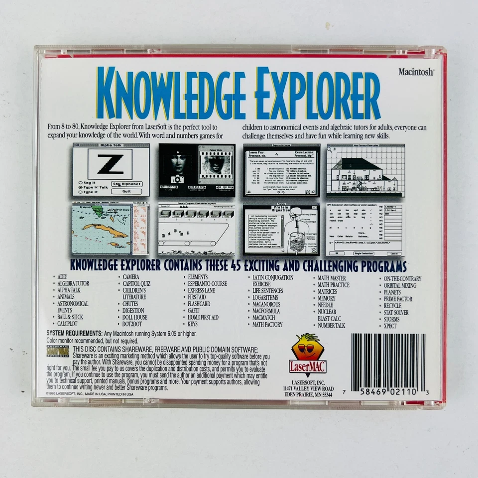 Knowledge Explorer Apple MacIntosh CD-ROM Educational Software - Image 3 of 3