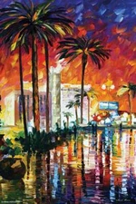 Las Vegas by Leonid Afremov Poster 24.5" x 36.5" Laminated