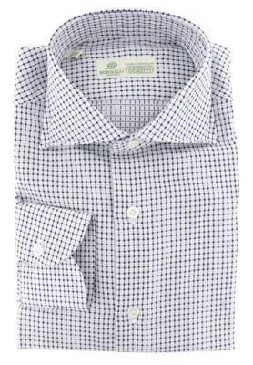 Luigi Borrelli Blau Baumwollhemd Slim Fit Langarm 15/38 (229)