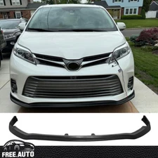 Fits 18-20 Toyota Sienna XL30 Front Bumper Lip CK Style Spoiler Unpainted PU