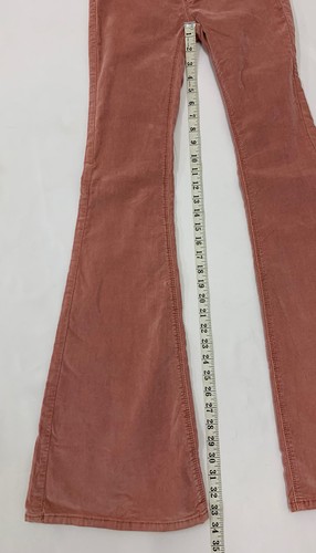 Free People Penny Pull On Cord Flare Jeans Dusty Pink UK 2 W24 NEW - Picture 10 of 13