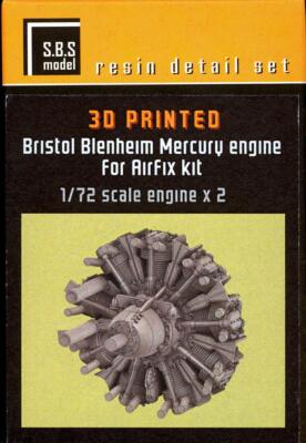 SBS Models 1/72 BRISTOL BLENHEIM MERCURY ENGINE (2) 3D Printed