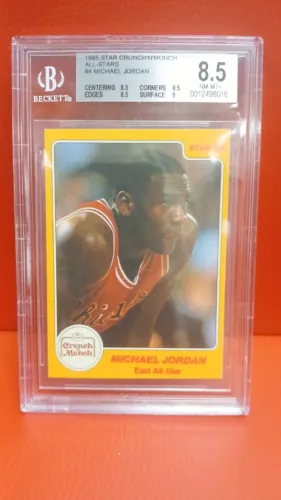 MICHAEL JORDAN 1985 STAR COMPANY 4 CRUNCH N MUNCH ROOKIE BGS 8.5 