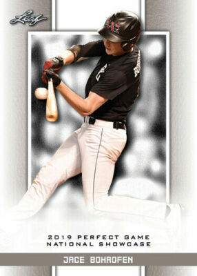 JACE BOHROFEN 2019 ''1ST EVER PRINTED'' LEAF PERFECT GAME NIKE ROOKIE CARD #135! 