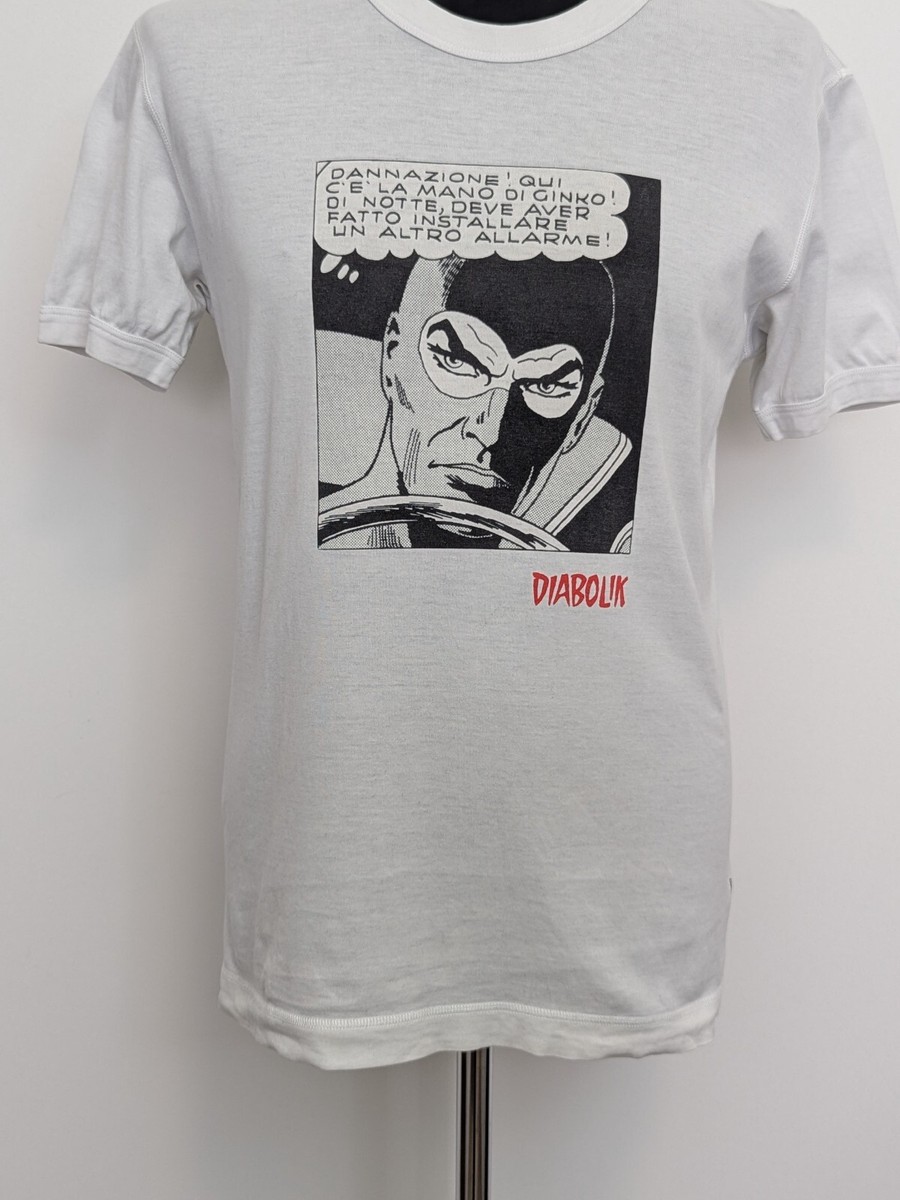 トップス DOLCE&GABBANA diabolik astorina comic Dolce & Gabbana T-Shirt Diabolik Comic Print Sz.46 S Men's