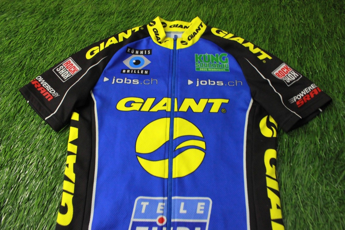 RARE MEN CYCLING SHORT SLEEVE SHIRT JERSEY TELE ZURI GIANT