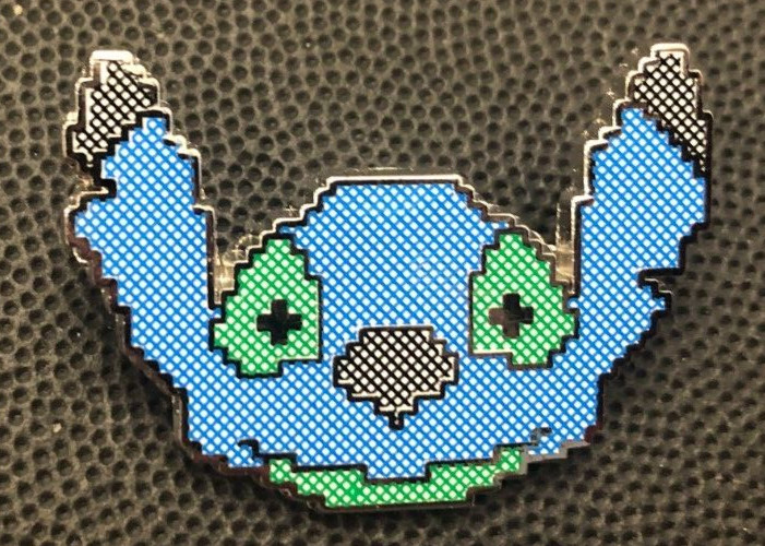 Disney pin 113703 Lilo and Stitch Cross Stitch pixilated pixels Hawaii alien sew