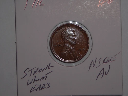 wheat penny 1916 LINCOLN CENT GREAT AU+/CH UNC DETAILS 1916-P LOT #6