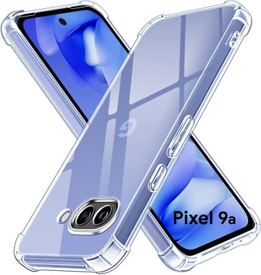 BNBUKLTD® For Google Pixel 10 9A Pro XL 8A 7A Case,Clear Silicone Gel Phone Cover + Screen