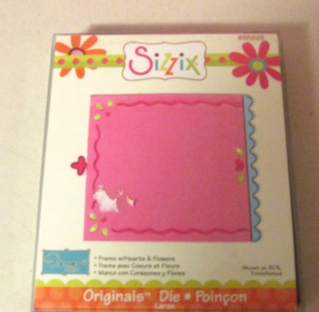 Sizzix Frame NEW! Retired Sizzix Originals Die- Frame w/Hearts & Flowers #655823 NIB ...