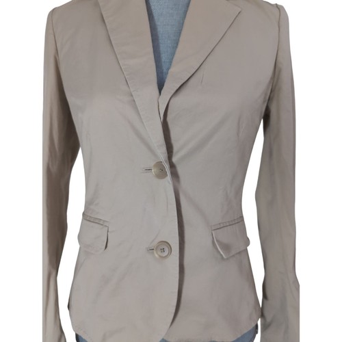 Blazer Banana Republic para mujer 4 color tostado mezcla de algodón elástico negocios informal clásico - Imagen 5 de 9